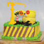 FANTESI Lot de 12 décorations de gâteau pour enfants, chantier, pelleteuse, véhicules de chantier, panneaux de signalisation pou