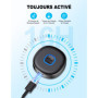 Mohard Recepteur Bluetooth 5.3 Voiture, AUX Adaptateur Jack 3.5mm, Appel Mains Libres & Double Connexion, Autonomie 16H, Receveu