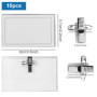 Porte Badge 10pcs étiquettes nominatives transparentes de 90 x 56 mm avec clip et épingle, Porte-Carte d'Identité Transparent Ré