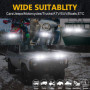 6" LED Barre De Travail,48W Phare de Travail Phare Projecteur Flood Feux Antibrouillard 12V 24V 6000K 2000LM Feux Additionnels L
