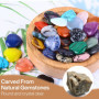 Vleuexe 30 Pièces Cristal en Forme Coeur,Naturel Multicolores en forme de Cœur,Pierres précieuses de guérison,Pierre de Cœur pou