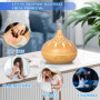 RDDAIPE Diffuseur Huiles Essentielles,500ml Ultrasonique Diffuseur D'huiles Essentielles,7 LED Diffuseur Parfum Electrique avec 