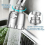 Vinabo Aérateur de Robinet, 360° Pivotant Robinet, Gorgeurs Aérateur Robinet, à économie d'eau Robinet Filtre Régulateur Spray T