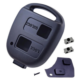 ANGOFIZ Coque Clé Télécommande sans Lame Compatible avec Toyota Rav4 Yaris Corolla Celica Land Cruiser Picnic Prado Previa Prius