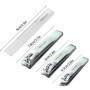 YUNYU Lot de 3 coupe-ongles en acier inoxydable très résistant pour couper les ongles des doigts et des orteils, avec lime à ong