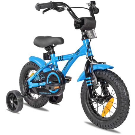 PROMETHEUS BICYCLES Velo Enfant 3 Ans Garcon vélo Fille 12 Pouces a Roulette pour 3 a 5 Ans - BMX en Bleu