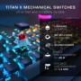 Roccat Vulcan II - Clavier de Jeu Mécanique Pour Pc, Touches Rétro-Éclairées RGB Personnalisables, Repose-Poignet Amovible, Tita