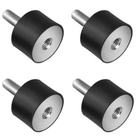 F Season Lot de 4 amortisseurs de vibrations M8 Silentblock en caoutchouc et métal pour Voiture, Camionnette, Motocyclette