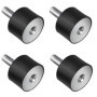 F Season Lot de 4 amortisseurs de vibrations M8 Silentblock en caoutchouc et métal pour Voiture, Camionnette, Motocyclette