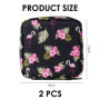 Lot de 2 sacs de rangement flamant rose pour serviettes hygiéniques, sac de rangement mignon de dessin animé, sac de rangement d