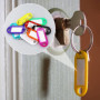Lot de 20 porte-clés avec étiquettes multicolores faciles à lire, pour bagages, animaux domestiques et bureau - 10 couleurs