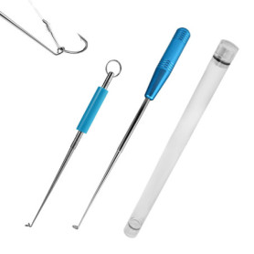 PFLYPF Lot de 2 extracteurs d'hameçons de pêche en acier inoxydable pour pêche en mer, pêche au rocher, etc.