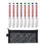 Lot de 8 marqueurs - 1 trousse - Marqueur à trou profond avec pointe de 20 mm - Convient pour bois, métal, mur, plastique, carto