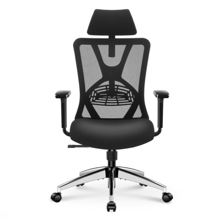 Ticova Chaise de Bureau Ergonomique-Fauteuil de Bureau à Haut Dossier avec Support Lombaire Réglable, Appui-Tête et Accoudoir 3D