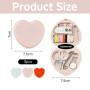 Mini boîte à couture en forme de cœur 3 pièces, petit kit de couture, mini kit de couture, kit de couture de voyage, mini kit de