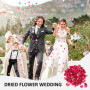1 paquet de 150g de pétales de roses séchées, fleurs séchées, confettis, décoration scatter pour mariage, mariage de fleurs séch