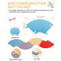 MMGGAISH 8 Boutons de Communication pour Chien colorés, Bouton de Conversation pour Chien, Bouton pour Chien, 50 Autocollants et