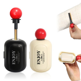 prota Reusable Sticky Roller 2 Pièces Enjoy Lint Roller, Rouleau Anti Peluches Portable avec Brosse d'Épilation Cachée, Profitez