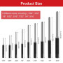 9 Pièces Chasse Goupille, Poinçons à Goupille Cylindrique et Sac de Rangement en Nylon, 1.5mm - 8 mm Chasses-Goupilles pour Répa