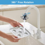 2 Pièces Aérateur de Robinet 360° Pivotant Embout Robinet Cuisine Mousseur Robinets Économie D'eau 2 Modes de Pulvérisation Prol