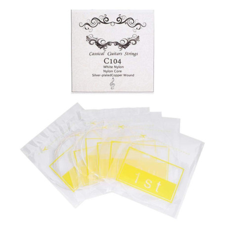 Cordes de Guitare Classique, 6pcs Jeu de Cordes Accessoire pour Instrument de Guitare