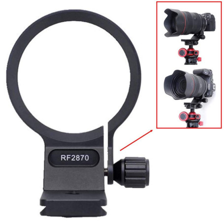 74.5 mm Bague de fixation pour trépied compatible avec Canon RF 28-70 mm f/2L USM, support de support d'objectif en bas est Arca