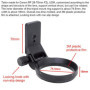 74.5 mm Bague de fixation pour trépied compatible avec Canon RF 28-70 mm f/2L USM, support de support d'objectif en bas est Arca