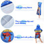 VAMITV Poncho de Bain Enfant Cape de Bain Garçon Serviette de Plage Doux, Séchage Rapide, Taille (50 × 80 cm) pour de 2 à 6 Ans