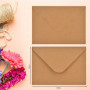 Lot de 100 enveloppes vintage en papier kraft - Format C6 (16 x 11 cm) - Avec fermeture humide - Rabat pointu sans fenêtre - Pou