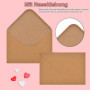 Lot de 100 enveloppes vintage en papier kraft - Format C6 (16 x 11 cm) - Avec fermeture humide - Rabat pointu sans fenêtre - Pou