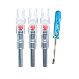 Deeabo Encoches de Flèche Lumineuses 3 Pièces Chasse Tir Ajustement Arbre de Flèche de 6 2 Mm Arc Éclairé LED Queue de Lencoche 