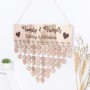 NUOBESTY famille et amis rappel anniversaire calendrier bricolage Tenture murale calendrier en bois plaque pour cadeau d'anniver