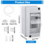 Coffret Electrique Etanche Exterieur 2 Modules Coffret Etanche Boitier Etanche Electrique Boîte à Fusibles Exterieur Boîtier Ele