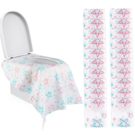 20 Pièces Protege Toilette Protege Cuvette WC Jetable Protection Toilettes Jetables Protege WC Jetable pour Enfants et Adultes p