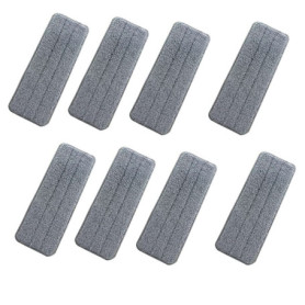 Exbrith 8 Pièces Housse de Nettoyage de Rechange, Mop Remplacement des Tampons, Têtes de Rechange pour Balai Serpillère, pour la