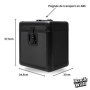 Rock On Wall - Valise porte-vinyles - Malette de rangement - Capacité 50 vinyles 33T - Noir