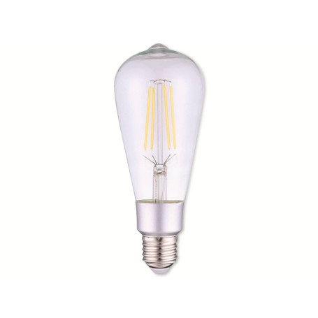 Shelly Vintage ST64 - Ampoule connectée Wi-Fi E27, Luminosité blanc chaud 2700 K, Dimmable 7W 750 LM, Commande app Android, iOS,