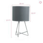 Pauleen 480.00 48000 Shiny Star Max. 20W luminaire à Poser E14 Lampe de Chevet Grise 230V métal/Tissu sans Ampoule, Gris