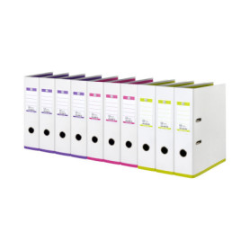 Elba My Color Lot de 10 Classeurs à levier A4 Blanc