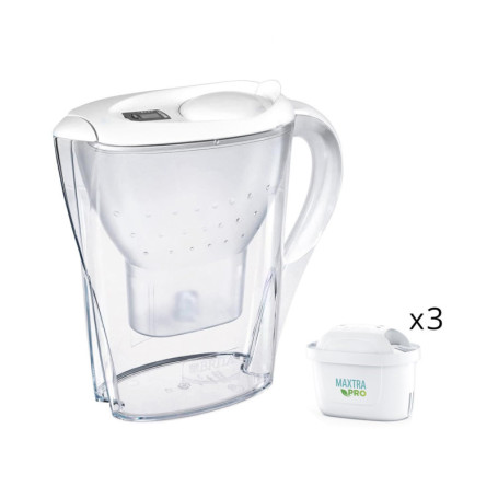 Carafe filtrante Marella avec 3 filtres inclus