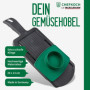 Chefkoch Coupe-légumes avec support pour restes et lames en acier inoxydable extra-tranchantes - Parfait pour les pommes de terr