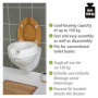 WENKO Réhausseur pour abattant WC Secura - 150 kg capacité de charge, Plastique, 41.5 x 17 x 44 cm, Blanc