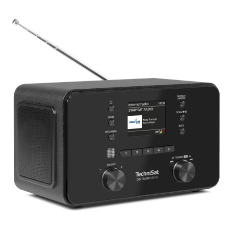 TechniSat DIGITRADIO 550 IR - Radio Internet stéréo (Dab+, FM, WLAN, Bluetooth, contrôle Via Application, réveil), Noir
