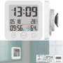 Horloge de salle de bains numérique avec thermomètre/hygromètre [Infactory]