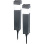 Bornes lumineuses solaires à LED avec capteur de luminosité - Carrées - x6 [Lunartec]