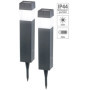 Bornes lumineuses solaires à LED avec capteur de luminosité - Carrées - x6 [Lunartec]