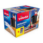 Vileda ULTRAMAX Lot Complet 2 en 1 avec Housse supplémentaire, serpillère avec Manche, Deux Housses en Microfibre et Seau avec P