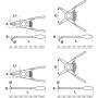 BGS 444 | Jeu de pinces à circlips | pour petits circlips | 80 mm | 4 pièces
