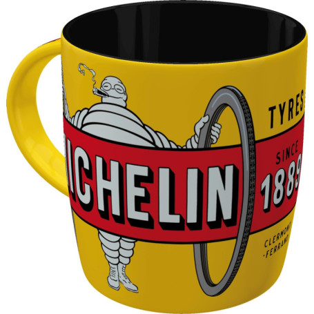 Nostalgic-Art Tasse à café, 330 ml, Michelin – Tyres Bibendum Yellow – Idée de cadeau pour fans de moteur, mug en céramique, des