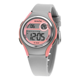 Montre pour fille SINAR XE-64-9 avec écran LCD numérique à quartz 10 bar bracelet silicone sport